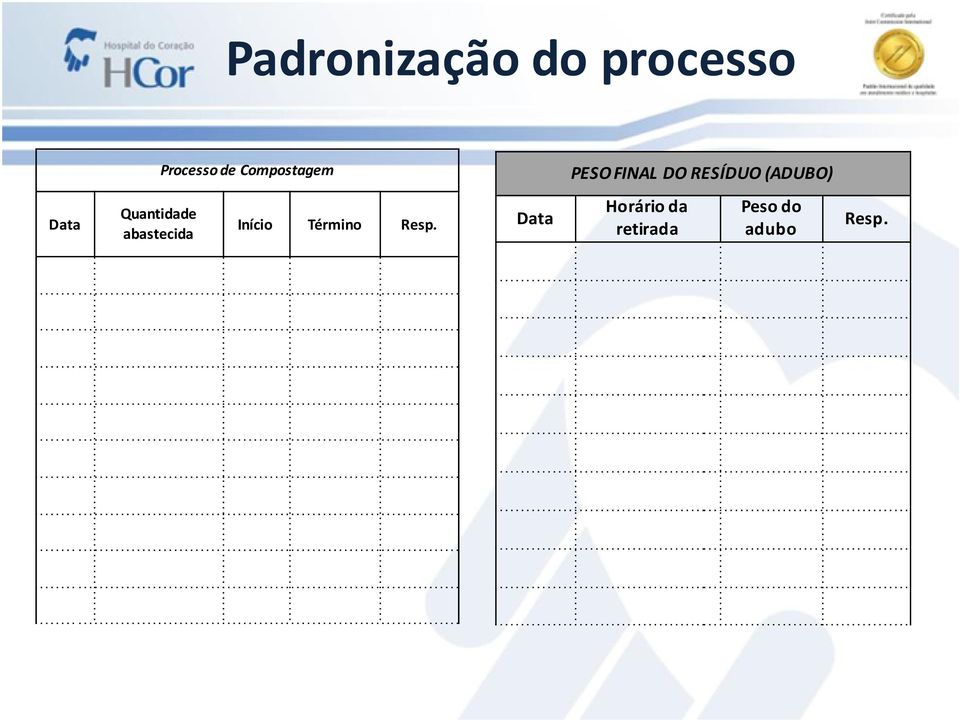 Data Quantidade abastecida Início Término