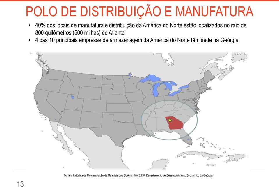 principais empresas de armazenagem da América do Norte têm sede na Geórgia 13 Fontes: