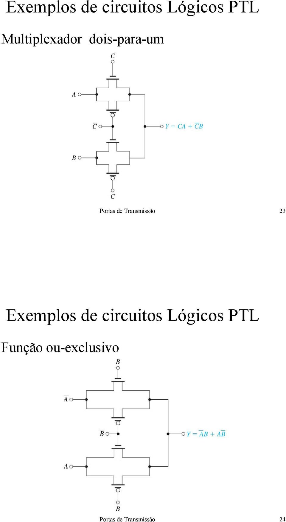 Transmissão 23  Função ou-exclusivo