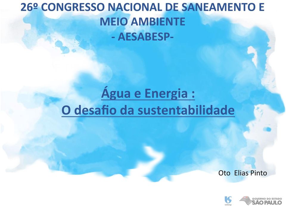 AESABESP- Água e Energia : O