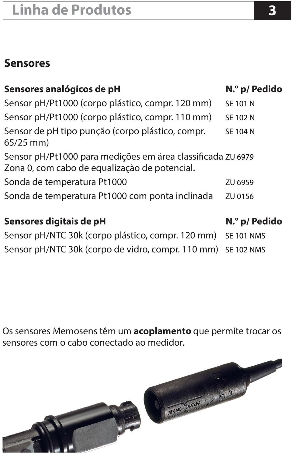 65/25 mm) Sensor ph/pt1000 para medições em área classificada Zona 0, com cabo de equalização de potencial.