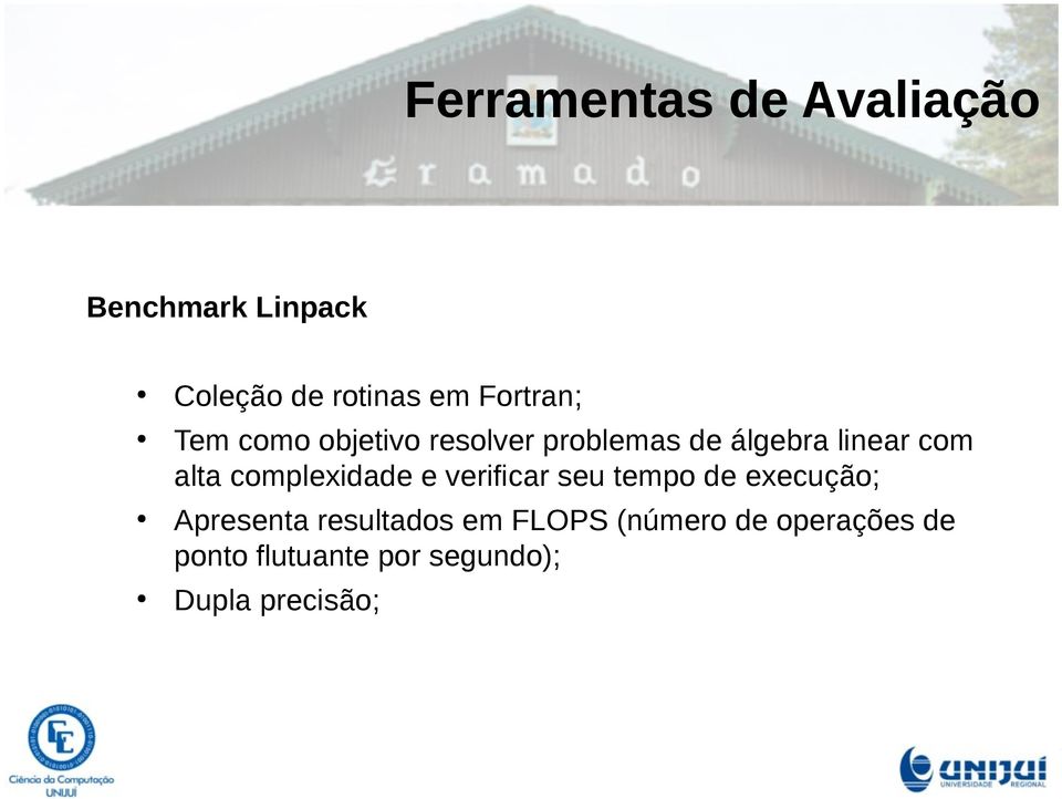 alta complexidade e verificar seu tempo de execução; Apresenta