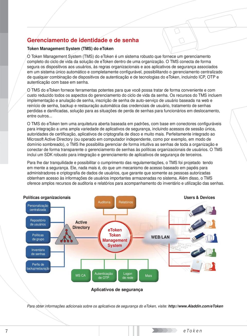 O TMS conecta de forma segura os dispositivos aos usuários, às regras organizacionais e aos aplicativos de segurança associados em um sistema único automático e completamente configurável,