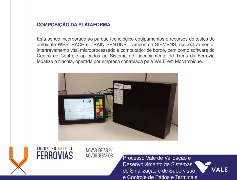 microprocessado e computador de bordo, bem como software do Centro de Controle aplicados ao Sistema de