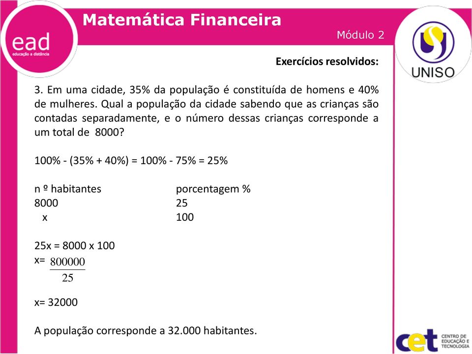 crianças corresponde a um total de 8000?