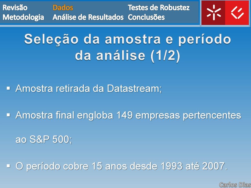 empresas pertencentes ao S&P 500;