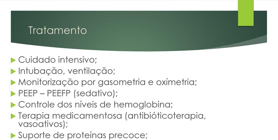 (sedativo); Controle dos níveis de hemoglobina; Terapia
