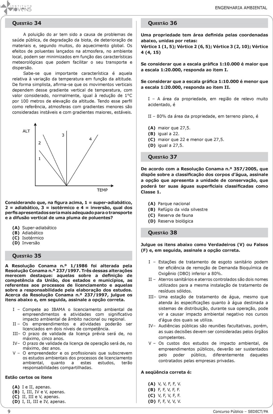 Sabe-se que importante característica é aquela relativa à variação da temperatura em função da altitude.