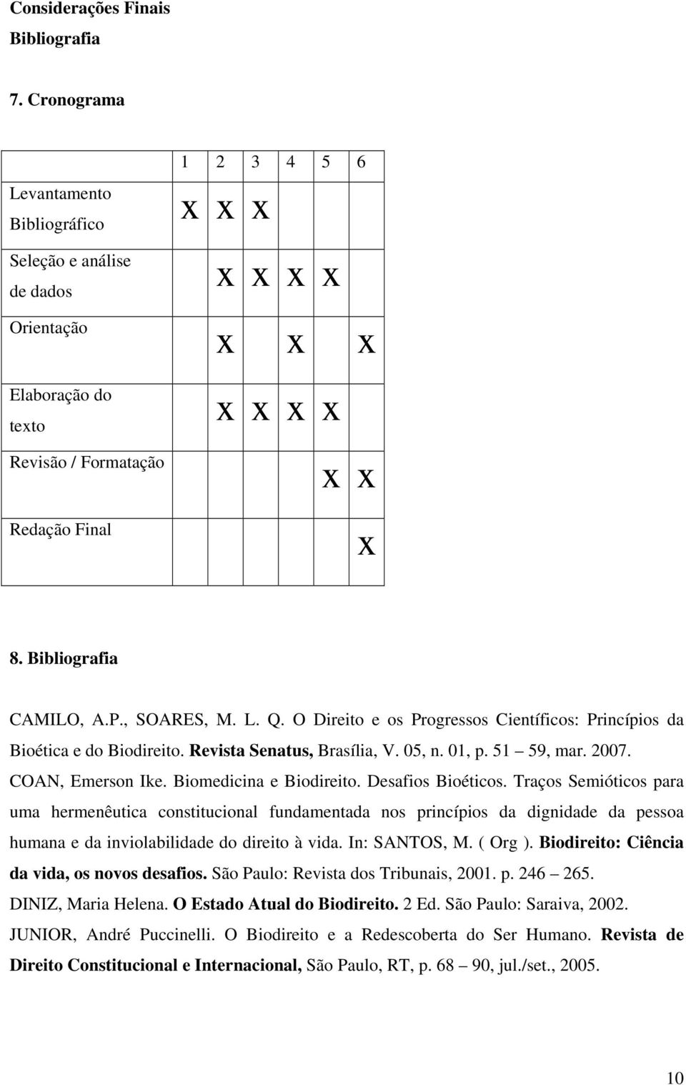 , SOARES, M. L. Q. O Direito e os Progressos Científicos: Princípios da Bioética e do Biodireito. Revista Senatus, Brasília, V. 05, n. 01, p. 51 59, mar. 2007. COAN, Emerson Ike.