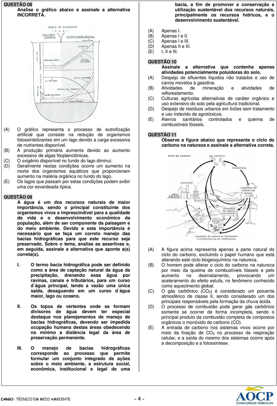 O gráfico representa o processo de eutrofização artificial que consiste na redução de organismos fotossintetizantes em um lago devido a carga excessiva de nutrientes disponível.