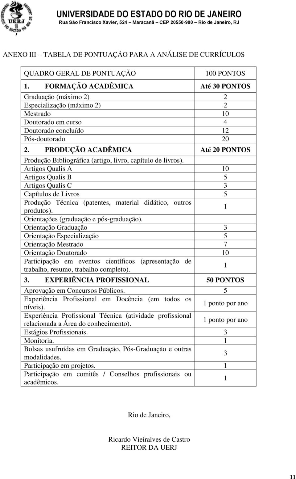 PRODUÇÃO ACADÊMICA Até 20 PONTOS Produção Bibliográfica (artigo, livro, capítulo de livros).