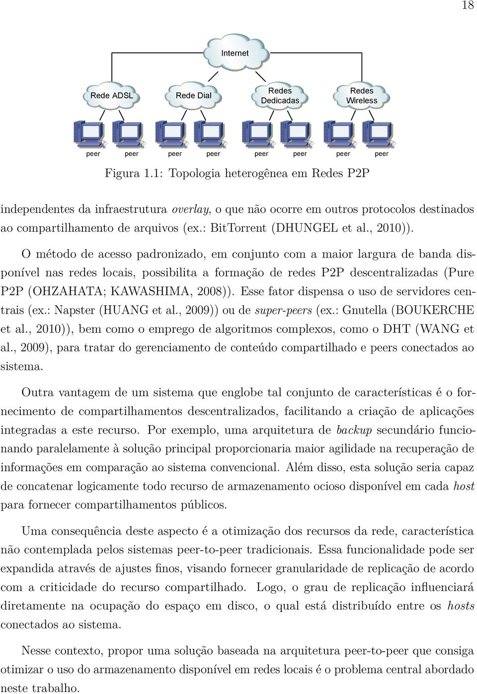 O método de acesso padronizado, em conjunto com a maior largura de banda disponível nas redes locais, possibilita a formação de redes P2P descentralizadas (Pure P2P (OHZAHATA; KAWASHIMA, 2008)).