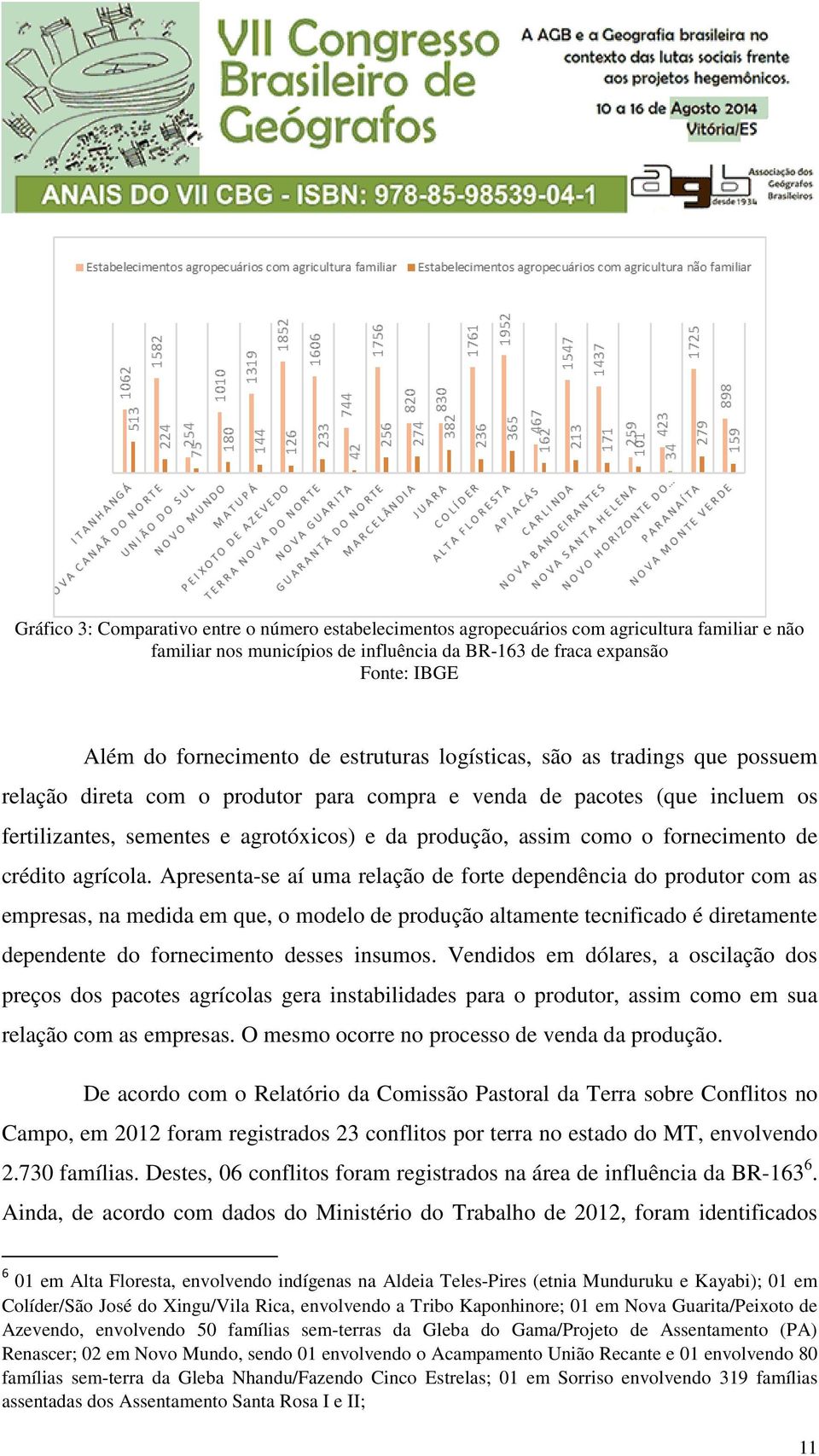 fornecimento de crédito agrícola.