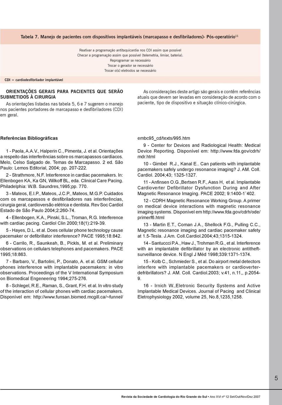 possível Checar a programação assim que possível (telemetria, limiar, bateria).