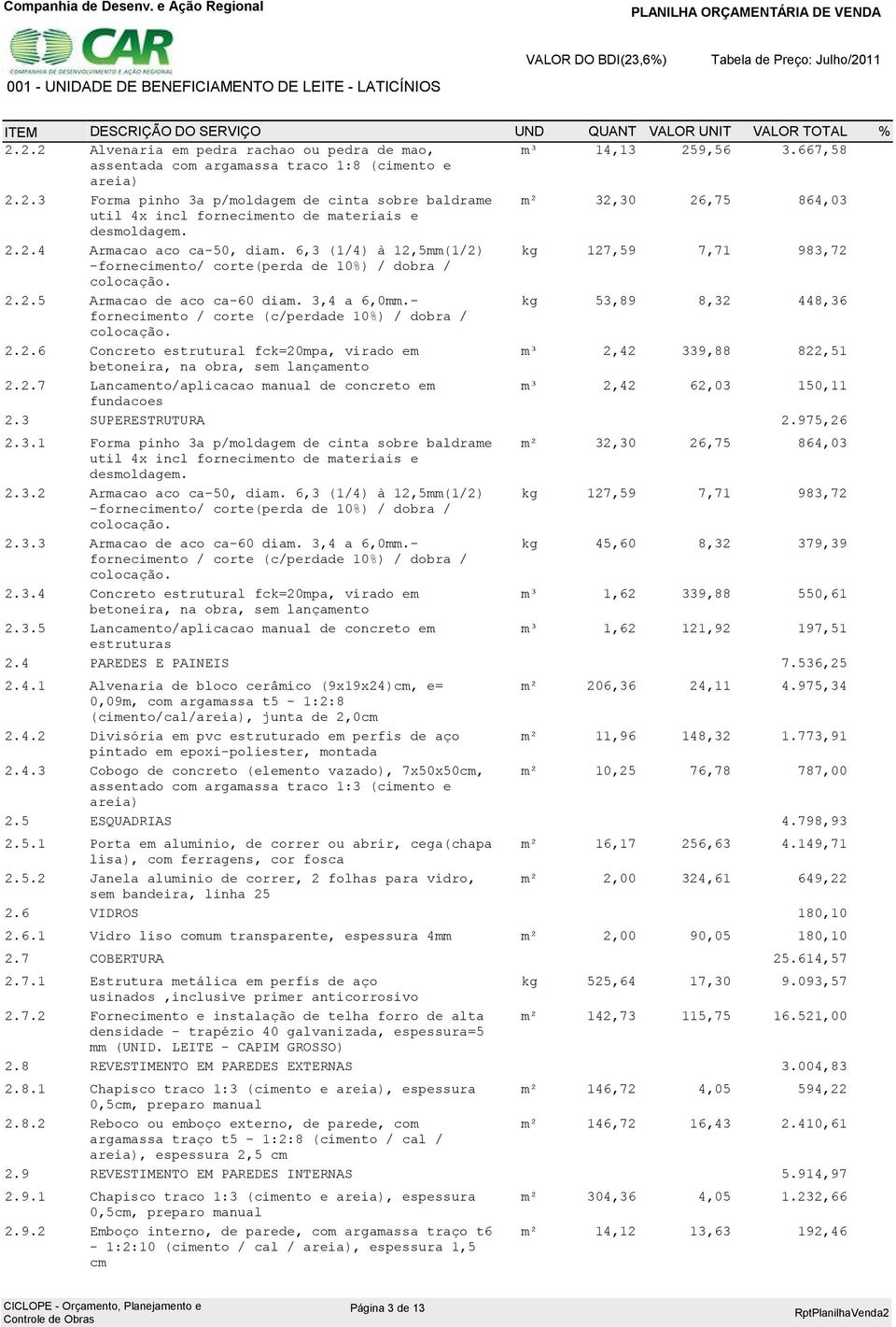 Aracao aco ca-50, dia. 6,3 (1/4) à 12,5(1/2) -forneciento/ corte(perda de 10) / dobra / Aracao de aco ca-60 dia. 3,4 a 6,0.