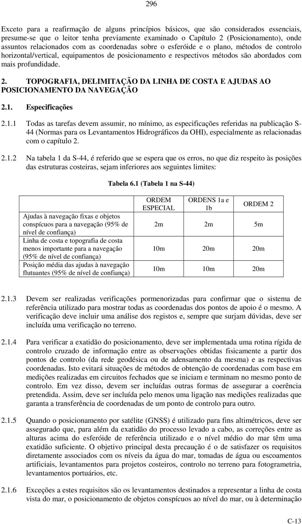 . TOPOGRAFIA, DELIMITAÇÃO DA LINHA DE COSTA E AJUDAS AO POSICIONAMENTO DA NAVEGAÇÃO.1.