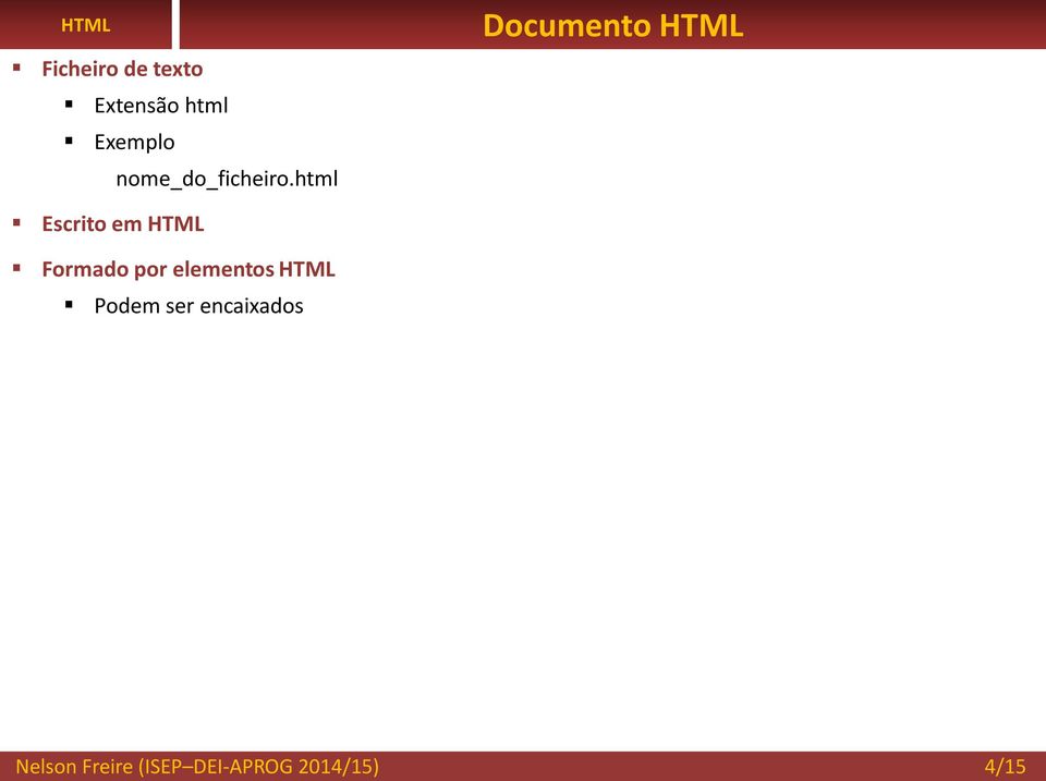 html Documento HTML Escrito em HTML Formado