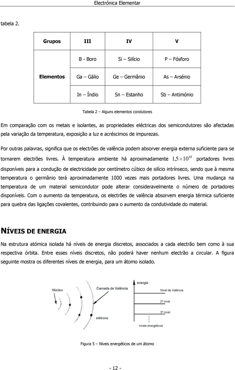 as propriedades eléctricas dos semicondutores são afectadas pela variação da temperatura, exposição a luz e acréscimos de impurezas.