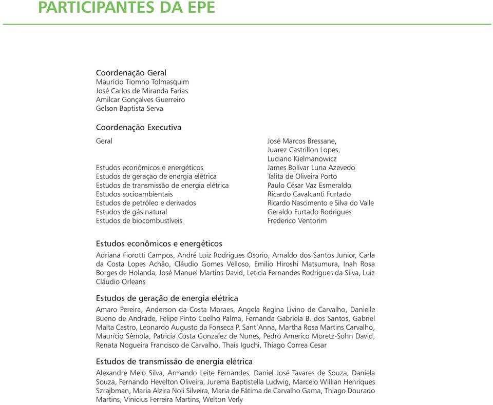 José Marcos Bressane, Juarez Castrillon Lopes, Luciano Kielmanowicz James Bolívar Luna Azevedo Talita de Oliveira Porto Paulo César Vaz Esmeraldo Ricardo Cavalcanti Furtado Ricardo Nascimento e Silva