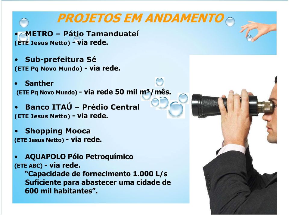 Banco ITAÚ Prédio Central (ETE Jesus Netto) - via rede. Shopping Mooca (ETE Jesus Netto) - via rede.