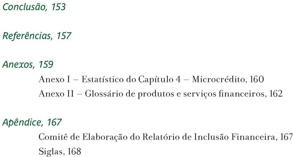 Glossário de produtos e serviços financeiros, 162 Apêndice,
