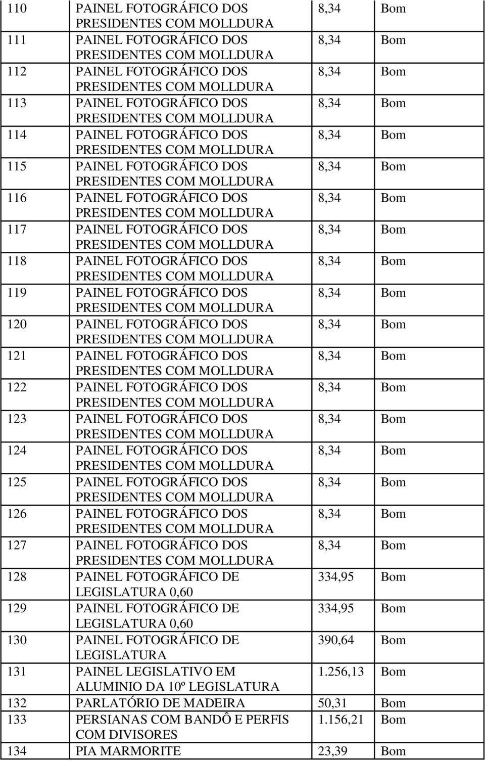 FOTOGRÁFICO DOS 125 PAINEL FOTOGRÁFICO DOS 126 PAINEL FOTOGRÁFICO DOS 127 PAINEL FOTOGRÁFICO DOS 128 PAINEL FOTOGRÁFICO DE LEGISLATURA 0,60 129 PAINEL FOTOGRÁFICO DE LEGISLATURA 0,60 130 PAINEL