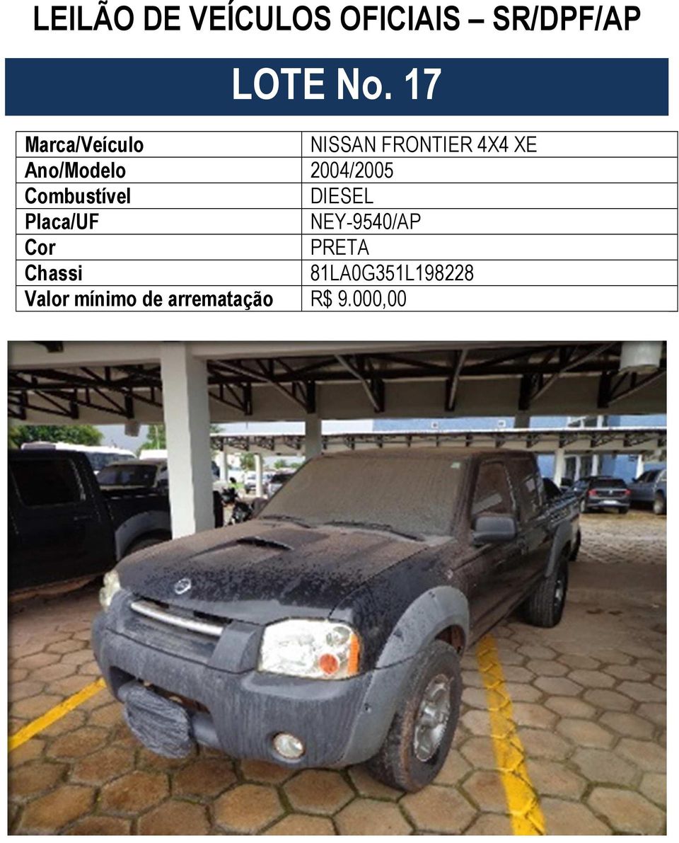 Ano/Modelo 2004/2005 NEY-9540/AP