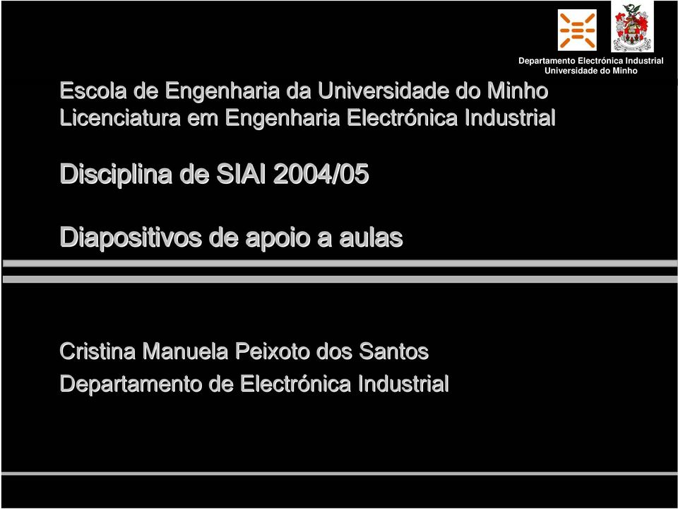 2004/05 Diapositivos de apoio a aulas