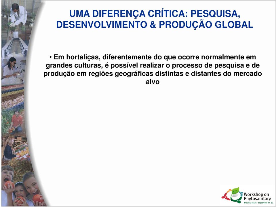 grandes culturas, é possível realizar o processo de pesquisa e de