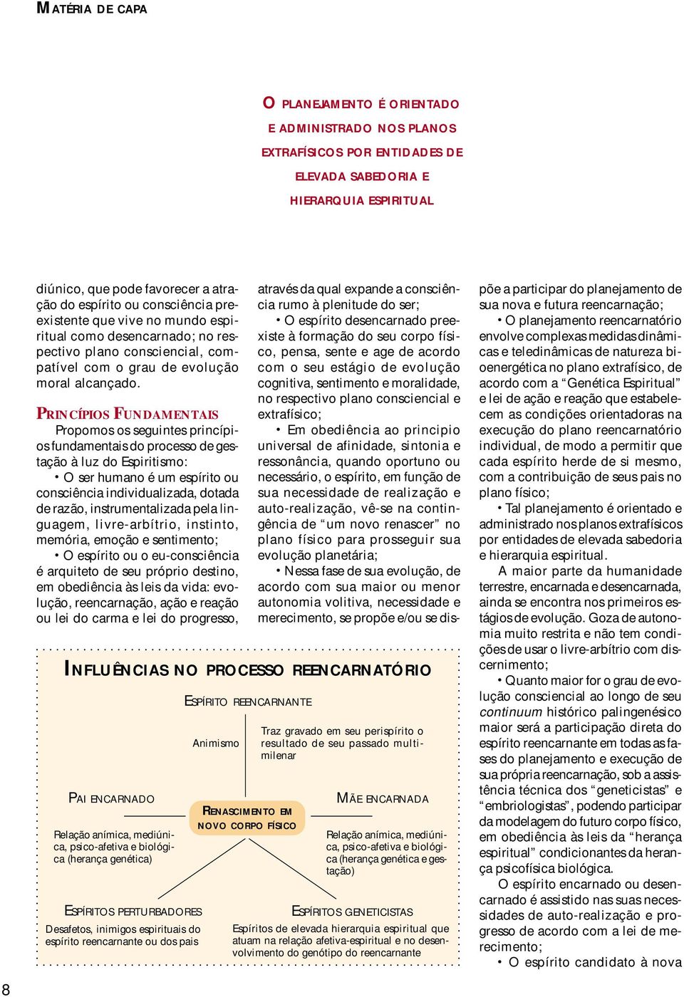 PRINCÍPIOS FUNDAMENTAIS Propomos os seguintes princípios fundamentais do processo de gestação à luz do Espiritismo: O ser humano é um espírito ou consciência individualizada, dotada de razão,