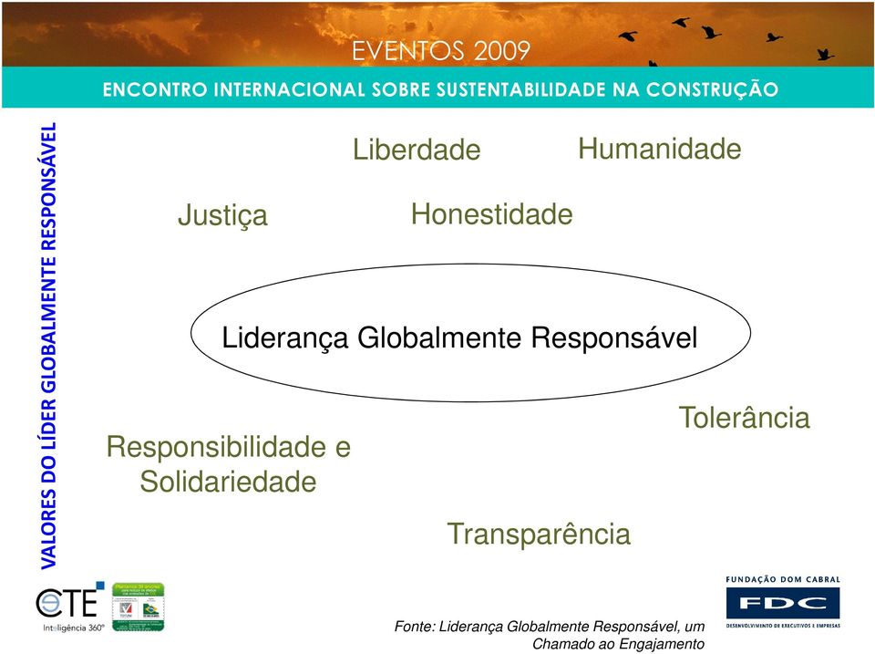 Responsibilidade e Solidariedade Transparência Tolerância