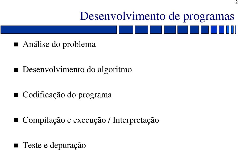 algoritmo Codificação do programa