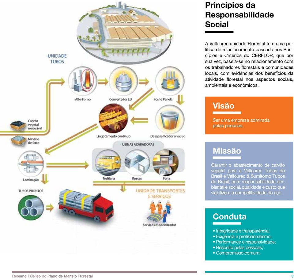 Missão Garantir o abastecimento de carvão vegetal para a Vallourec Tubos do Brasil e Vallourec & Sumitomo Tubos do Brasil, com responsabilidade ambiental e social, qualidade e custo que viabilizem a