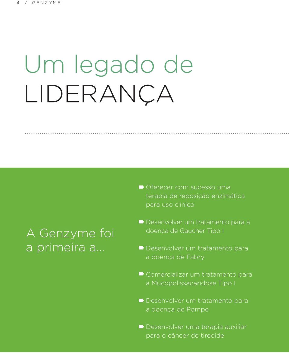 Desenvolver um tratamento para a doença de Fabry Comercializar um tratamento para a