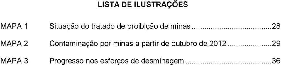 ..28 MAPA 2 Contaminação por minas a partir de