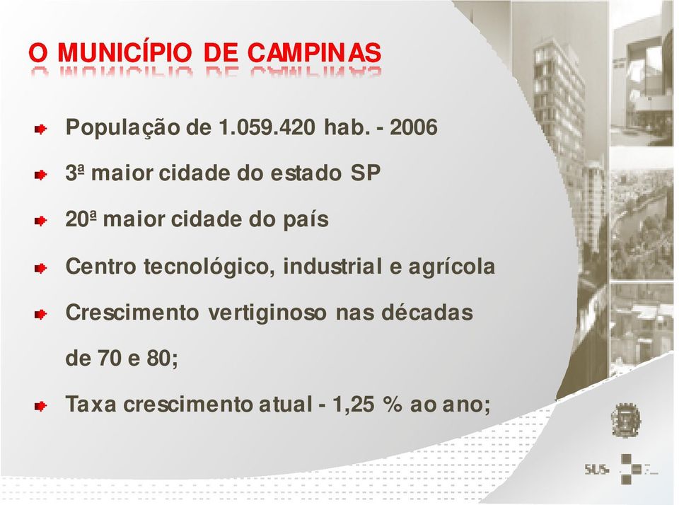Centro tecnológico, industrial e agrícola Crescimento