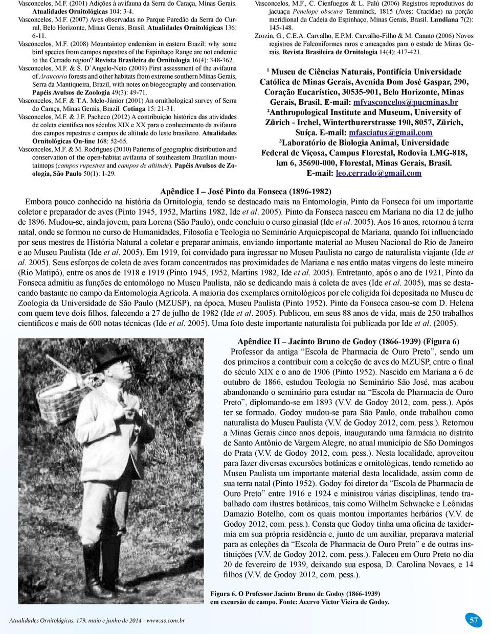 (2008) Mountaintop endemism in eastern Brazil: why some bird species from campos rupestres of the Espinhaço Range are not endemic to the Cerrado region?