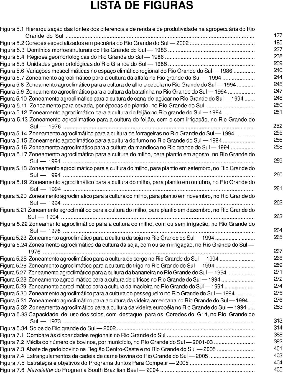 .. Figura 5.6 Variações mesoclimáticas no espaço climático regional do Rio Grande do Sul 1986... Figura 5.7 Zoneamento agroclimático para a cultura da alfafa no Rio grande do Sul 1994... Figura 5.8 Zoneamento agroclimático para a cultura de alho e cebola no Rio Grande do Sul 1994.