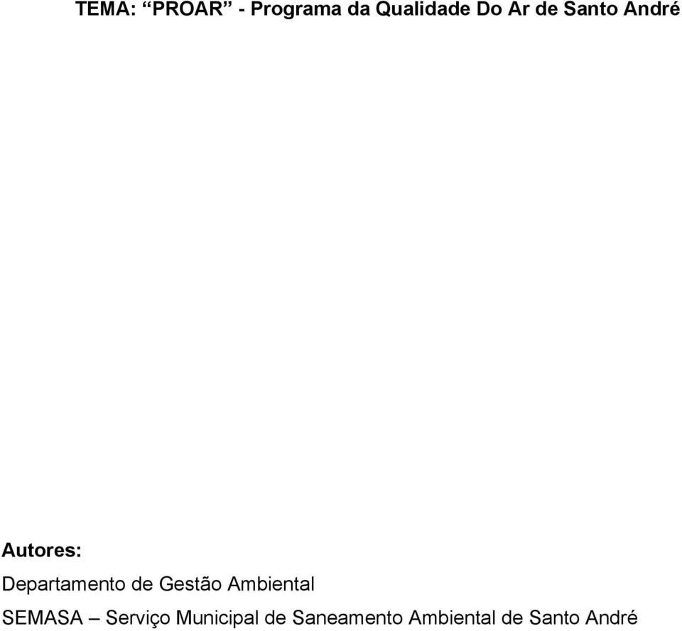 de Gestão Ambiental SEMASA Serviço