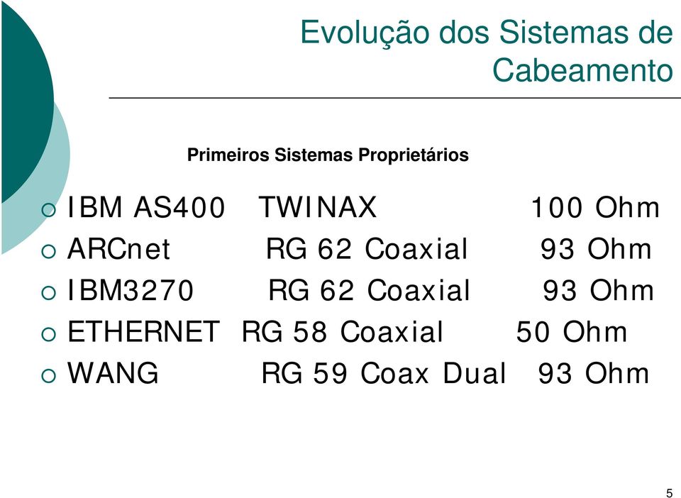 ARCnet RG 62 Coaxial 93 Ohm IBM3270 RG 62 Coaxial 93