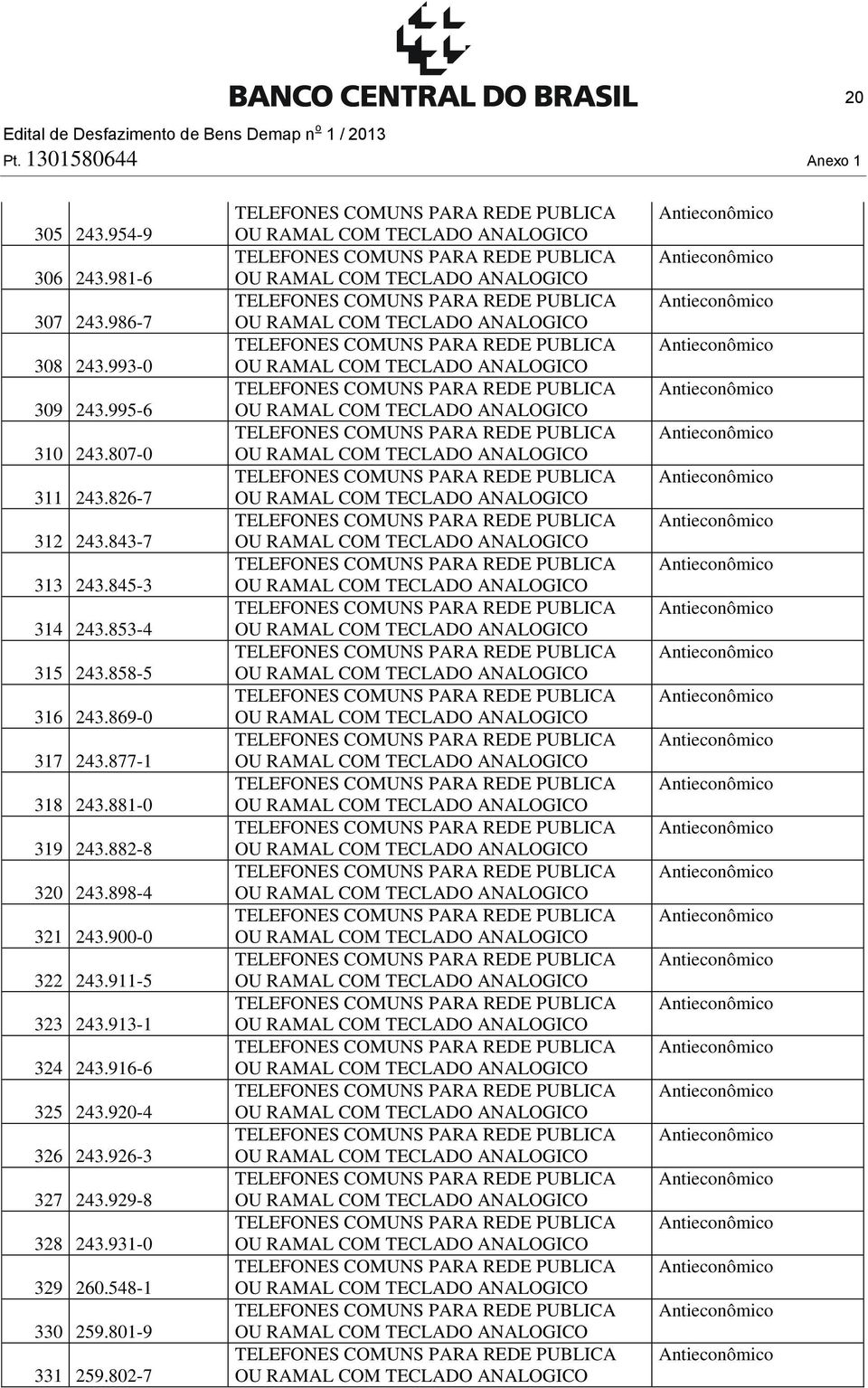 877-1 318 243.881-0 319 243.882-8 320 243.898-4 321 243.900-0 322 243.911-5 323 243.