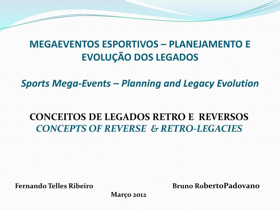 DE LEGADOS RETRO E REVERSOS CONCEPTS OF REVERSE &