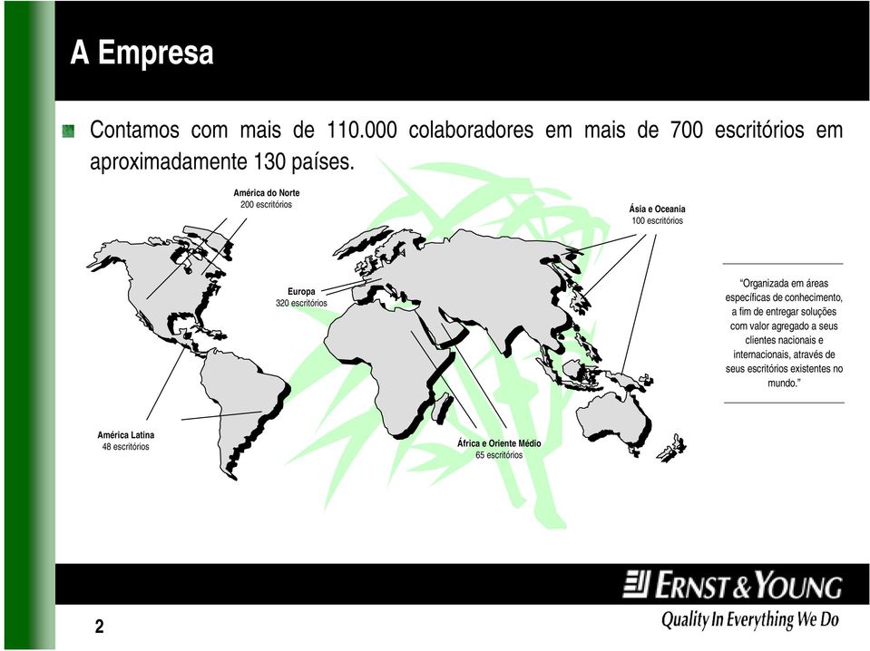 específicas de conhecimento, a fim de entregar soluções com valor agregado a seus clientes nacionais e