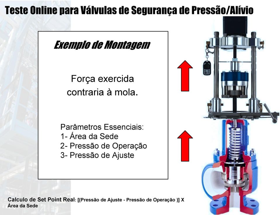 Operação 3- Pressão de Ajuste Calculo de Set Point