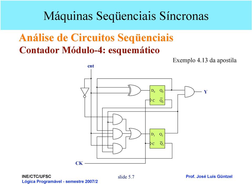da apostila D Q Y C Q D Q C Q CK Lógica