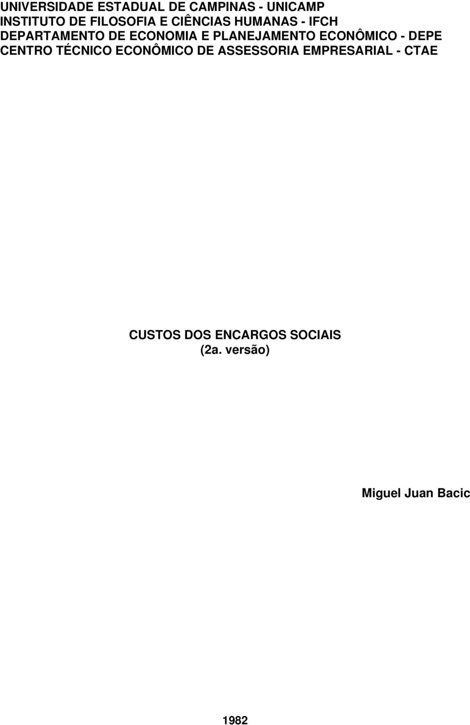 ECONÔMICO - DEPE CENTRO TÉCNICO ECONÔMICO DE ASSESSORIA EMPRESARIAL