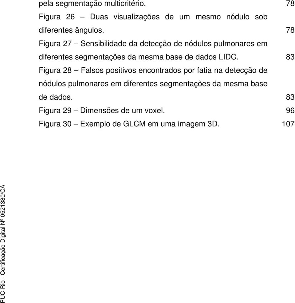 LIDC. 83 Figura 28 Falsos positivos encontrados por fatia na detecção de nódulos pulmonares em diferentes