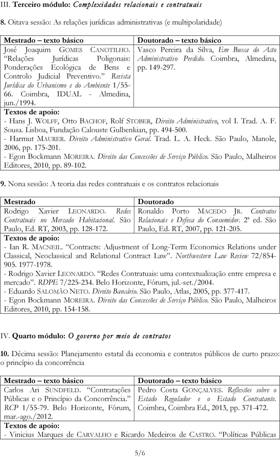 Revista Jurídica do Urbanismo e do Ambiente 1/55-66. Coimbra, IDUAL - Almedina, jun./1994. - Hans J. WOLFF, Otto BACHOF, Rolf STOBER, Direito Administrativo, vol I. Trad. A. F. Sousa.