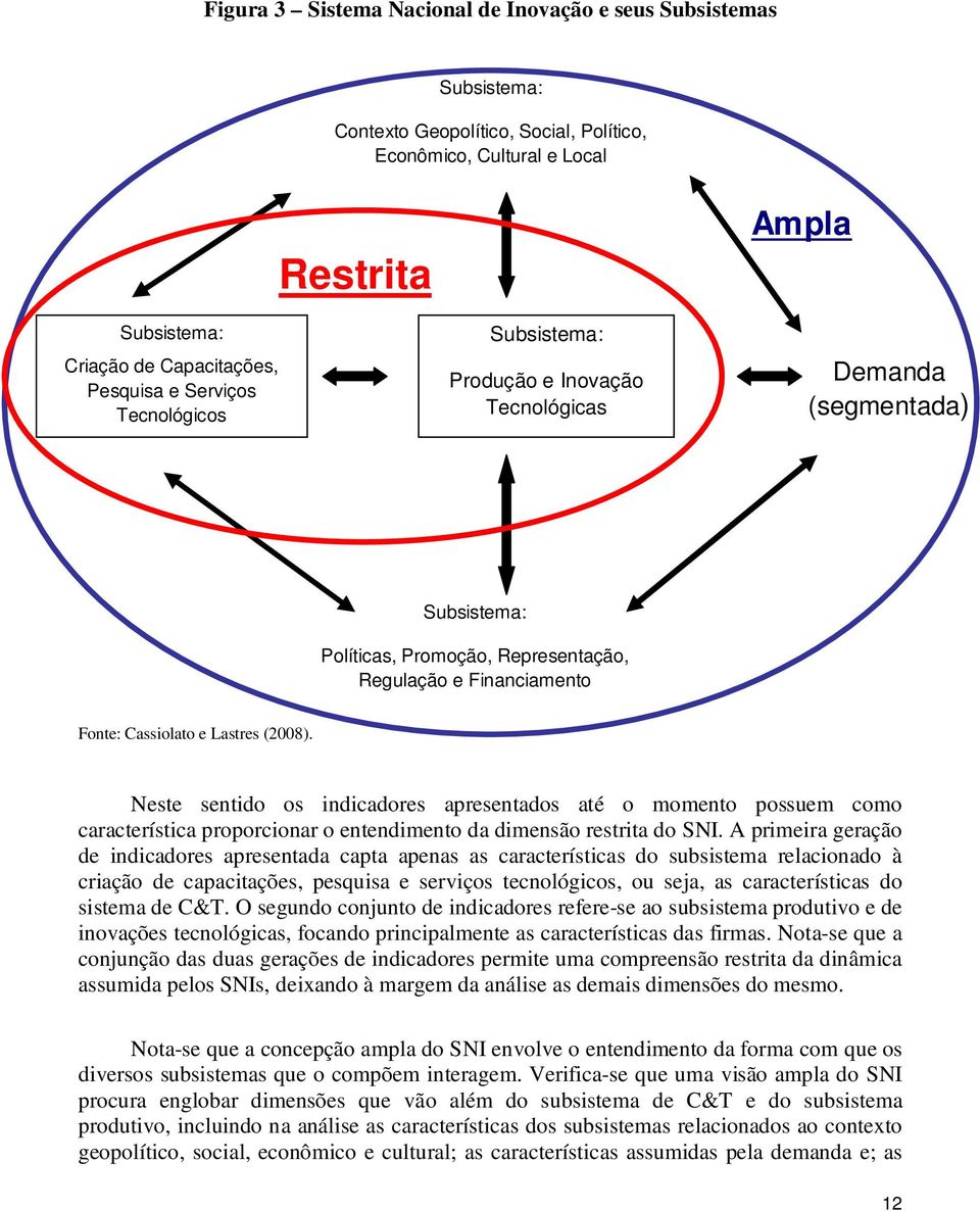 Neste sentido os indicadores apresentados até o momento possuem como característica proporcionar o entendimento da dimensão restrita do SNI.