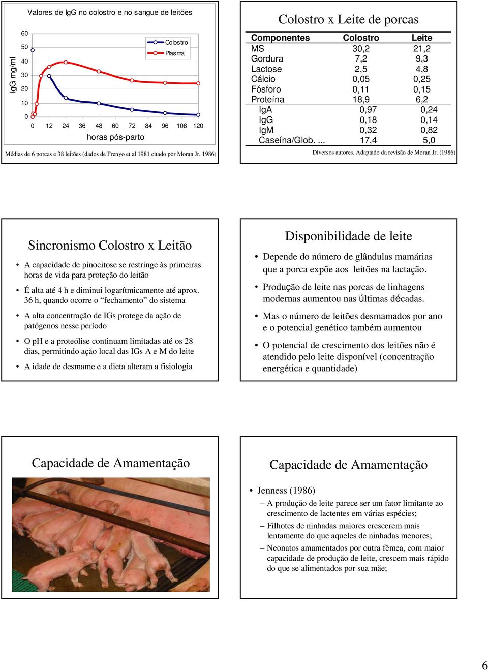 ... 17,4 5,0 Médias de 6 porcas e 38 leitões (dados de Frenyo et al 1981 citado por Moran Jr. 1986) Diversos autores. Adaptado da revisão de Moran Jr.